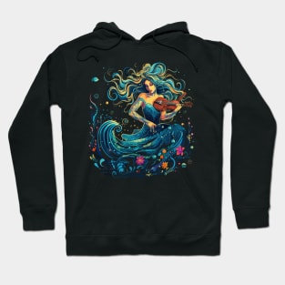 Mermaid Playing Violin Hoodie